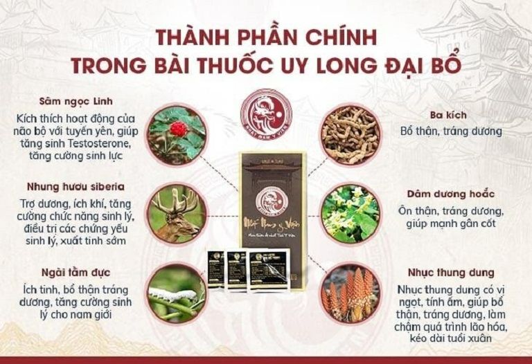 Thành phần dược liệu sử dụng trong bài thuốc