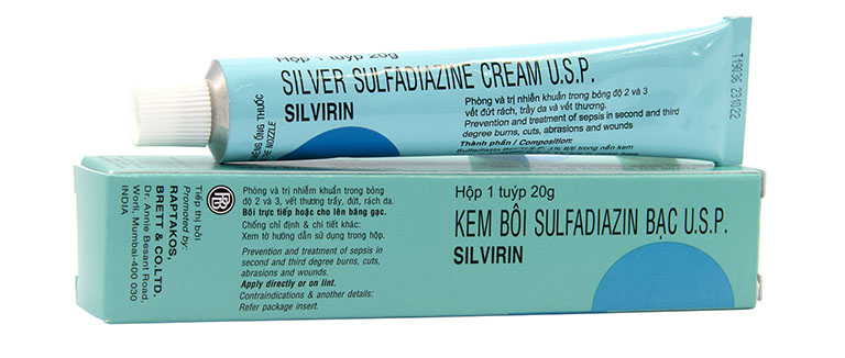 Kem bôi viêm nang lông Silver Sulfadiazine 1% có giá khoảng 30.000 đồng 1 tuýp
