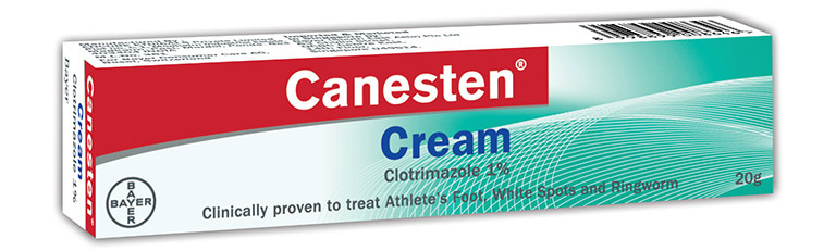 Thuốc bôi trị nấm Candida Canesten 20g dùng đều đặn 2 lần/ngày bôi vùng da bị nấm