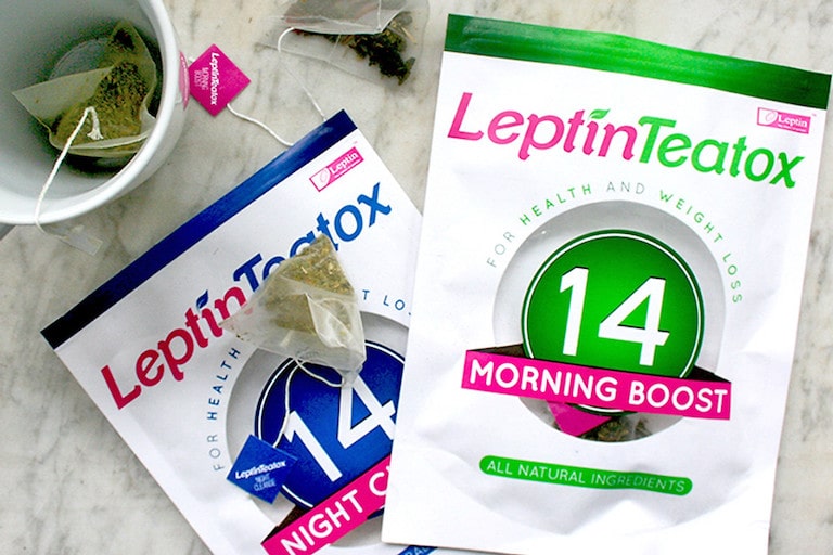 Trà Leptin Teatox ngày và đêm có chứa các thành phần đạt chứng nhận bởi FDA Hoa Kỳ
