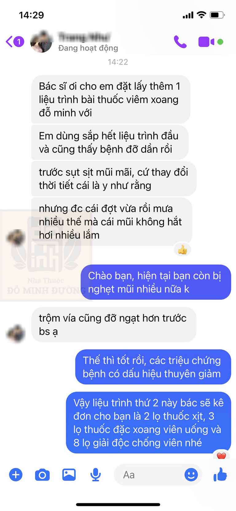 Bệnh nhân phản hồi