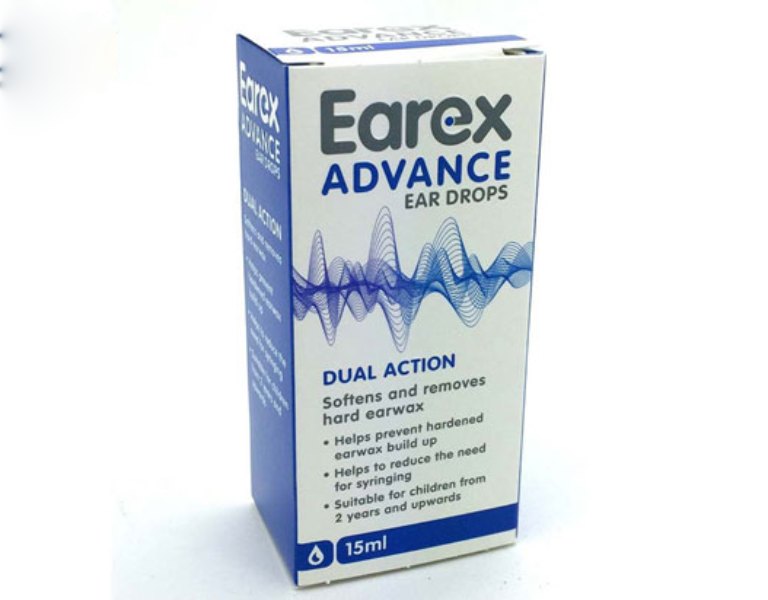 Thuốc nhỏ tai Earex Plus giúp giảm đau, kháng viêm trị viêm tai, viêm tai giữa cấp và mãn tính