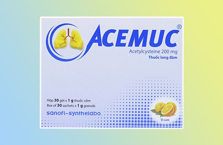 thuốc trị viêm phế quản cho bé Acemuc