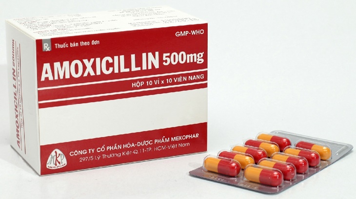 Kháng sinh Amoxicillin là loại thuốc trị vi khuẩn hp phổ biến nhất